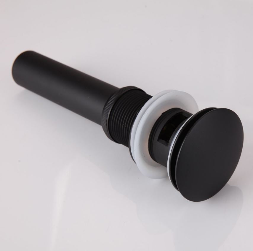 Pop up Drain with Overflow Matte Black