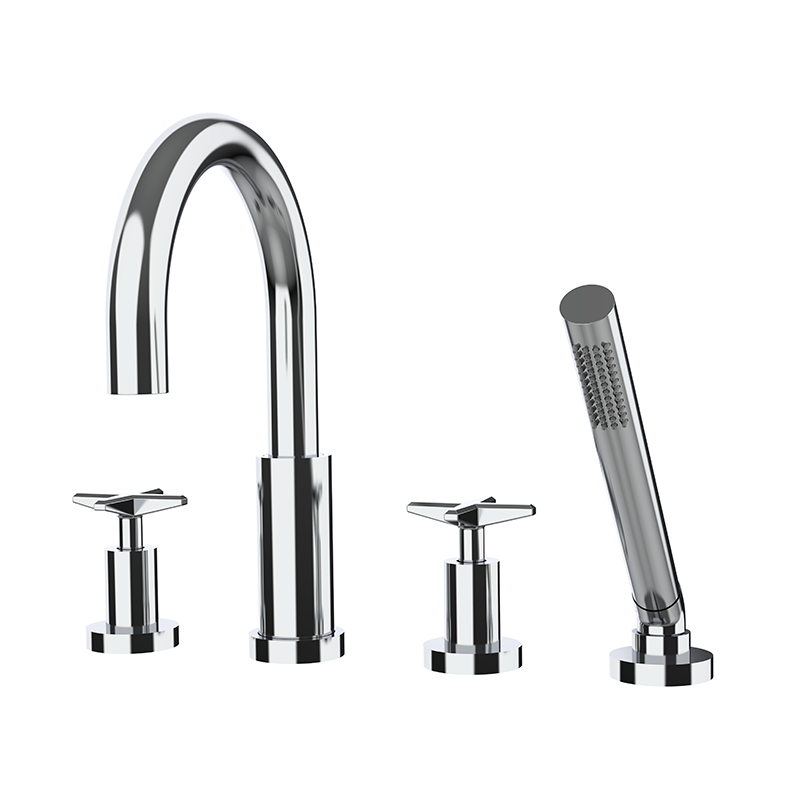 Rubi Lexa Four-piece Bathtub Faucet - Chrome