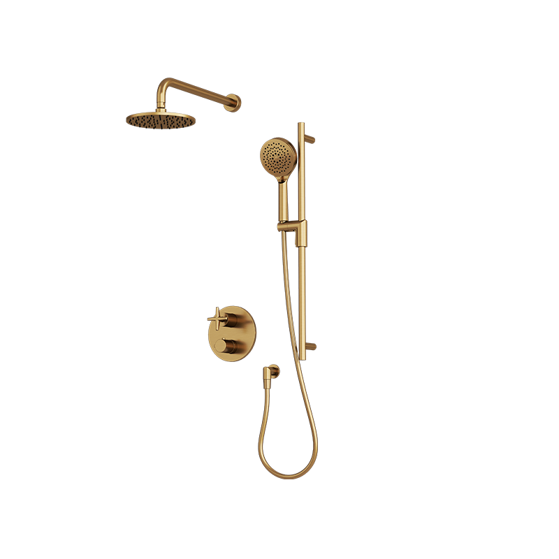 Rubi Lexa 1/2'' Thermostatic Shower Kit - Brushed Gold