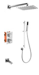 Royal Aurora 3 Way Thermostatic Shower Chrome with 10" x 10 Rain Head