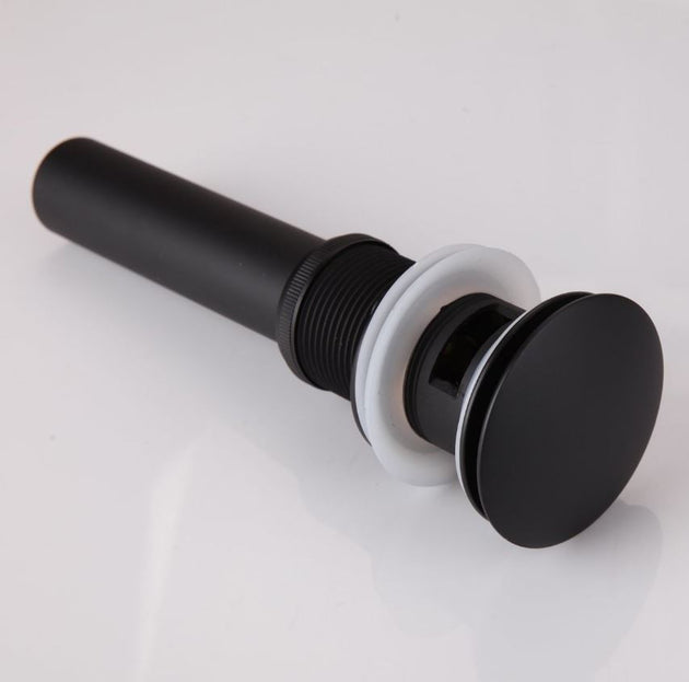 Pop up Drain with Overflow Matte Black