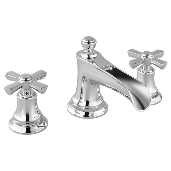 BRIZO ROOK® Widespread Lavatory Faucet with Channel Spout - Less Handles 1.2 GPM - Polished Chrome