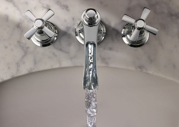 BRIZO ROOK® Widespread Lavatory Faucet with Channel Spout - Less Handles 1.2 GPM - Polished Chrome