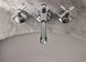 BRIZO ROOK® Widespread Lavatory Faucet with Channel Spout - Less Handles 1.2 GPM - Polished Chrome