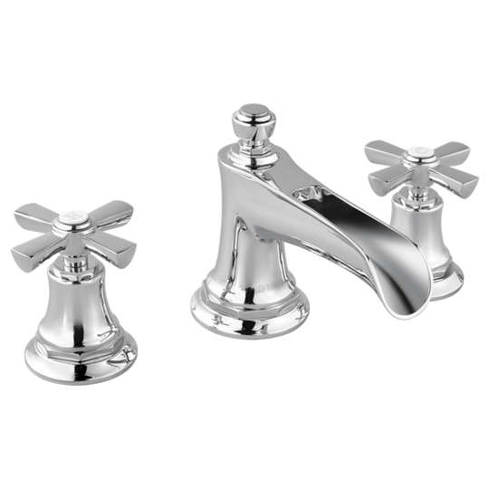 BRIZO ROOK® Widespread Lavatory Faucet with Channel Spout - Less Handles 1.5 GPM - Polished Chrome