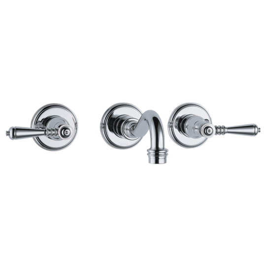 BRIZO TRESA® Two-Handle Wall Mount Lavatory Faucet with Lever Handles 1.5 GPM - Polished Chrome