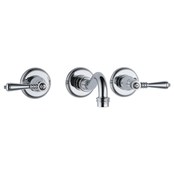BRIZO TRESA® Two-Handle Wall Mount Lavatory Faucet with Lever Handles 1.5 GPM - Polished Chrome