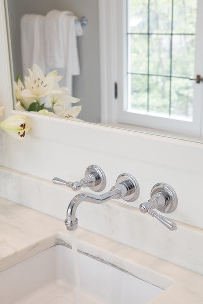 BRIZO TRESA® Two-Handle Wall Mount Lavatory Faucet with Lever Handles 1.5 GPM - Polished Chrome