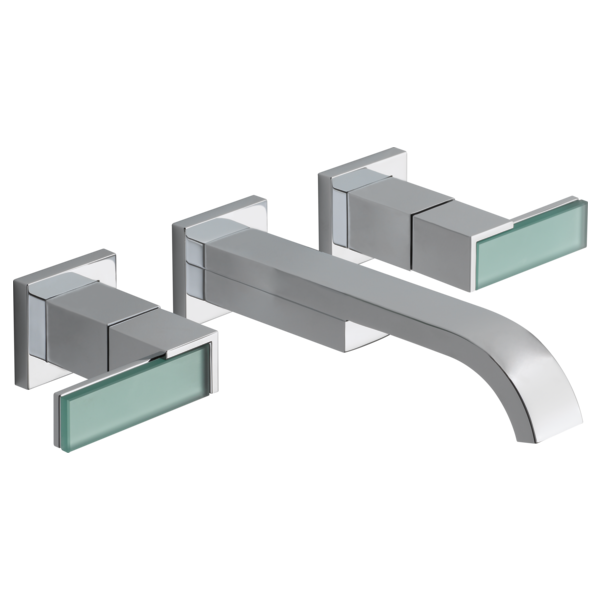 BRIZO SIDERNA® Two-Handle Wall Mount Lavatory Faucet - Less Handles 1.5 GPM - Polished Chrome - HL5881-PC
