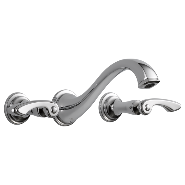 BRIZO CHARLOTTE® Two-Handle Wall Mount Lavatory Faucet - Less Handles 1.5 GPM - Polished Chrome