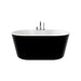 Bain Signature Juliet-black - Artistic bathtub 56 Matt Black / White Interior
