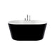 Bain Signature Juliet-black - Artistic bathtub 56 Matt Black / White Interior