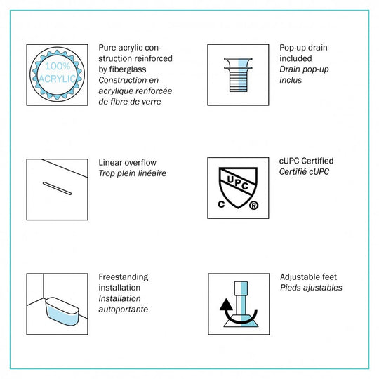 ROXANNE 67" Freestanding Bathtub