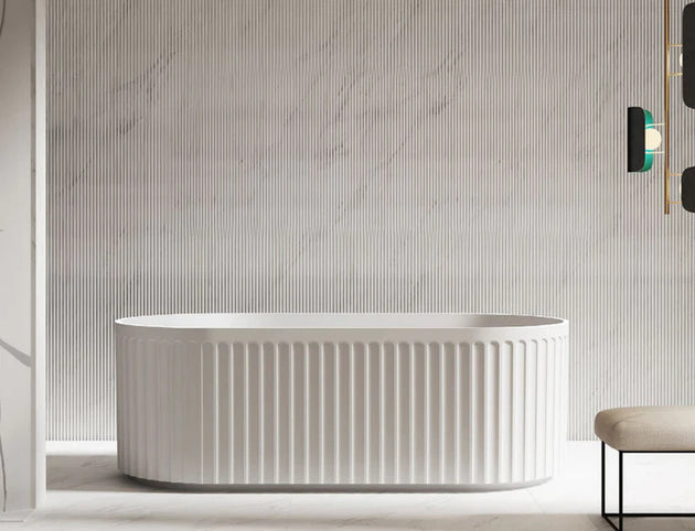 Zena 67" Freestanding Bath Tub Matt White