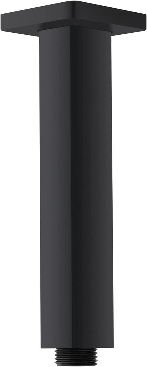 Square Ceiling Mounted Shower Arm for Rain Shower Heads, 8" Matte Black
