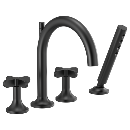 BRIZO JASON WU FOR BRIZO™ Roman Tub Faucet with Handshower - Less Handles -  Matte Black - HX675-BL