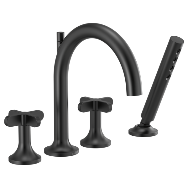 BRIZO JASON WU FOR BRIZO™ Roman Tub Faucet with Handshower - Less Handles -  Matte Black - HX675-BL
