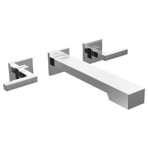 BRIZO FRANK LLOYD WRIGHT® BATH COLLECTION BY BRIZO® Two-Handle Wall Mount Tub Filler - Less Handles - Polished Chrome