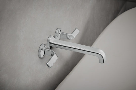 BRIZO ALLARIA™ Two-Handle Wall Mount Tub Filler - Less Handles - Polished Chrome