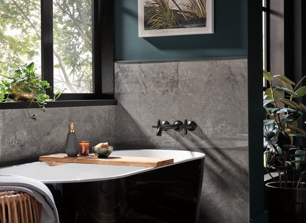 BRIZO JASON WU FOR BRIZO™ Two-Handle Wall Mount Tub Filler - Less Handles - Matte Black