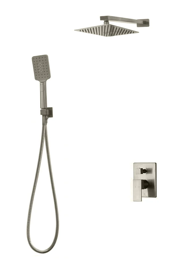 KDN Square 2-Way Pressure Balance Shower System - Fixed Hand Shower