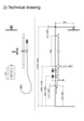 Royal Aurora 2 Way Thermostatic Shower System Matte Black