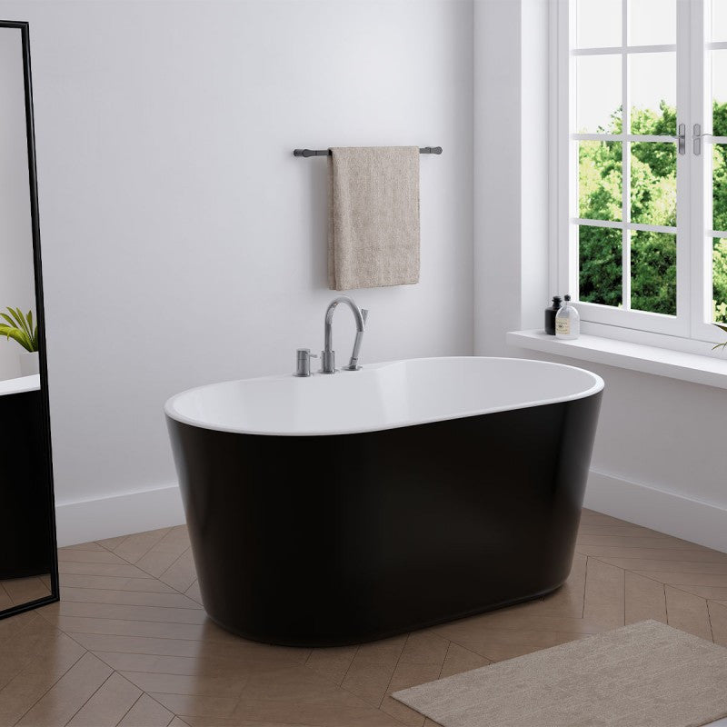 Bain Signature Juliet-black - Artistic bathtub 56 Matt Black / White Interior