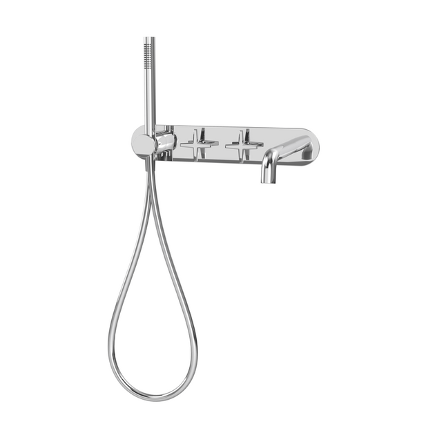 Rubi Lexa Wall-mounted Bathtub Faucet - Chrome