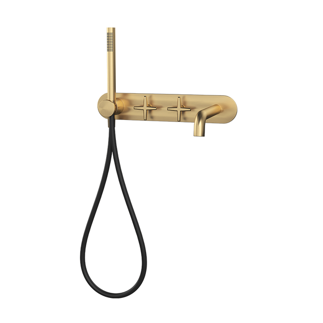 Rubi Lexa Wall-mounted Bathtub Faucet - Brushed Gold