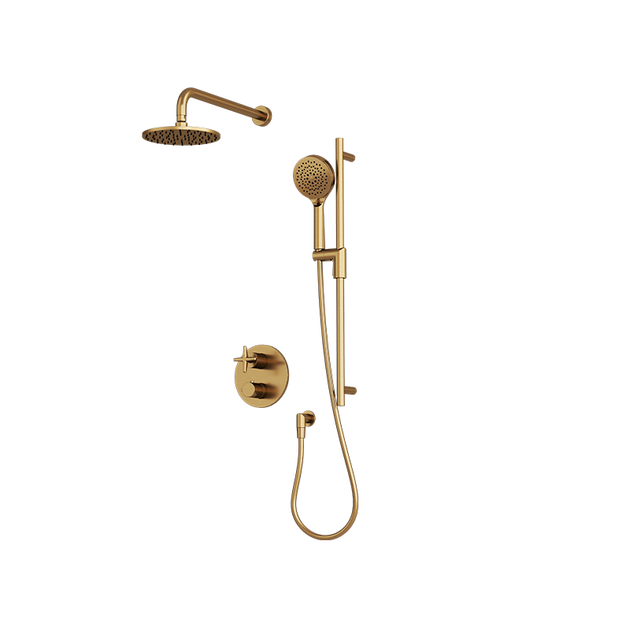 Rubi Lexa 1/2'' Thermostatic Shower Kit - Brushed Gold