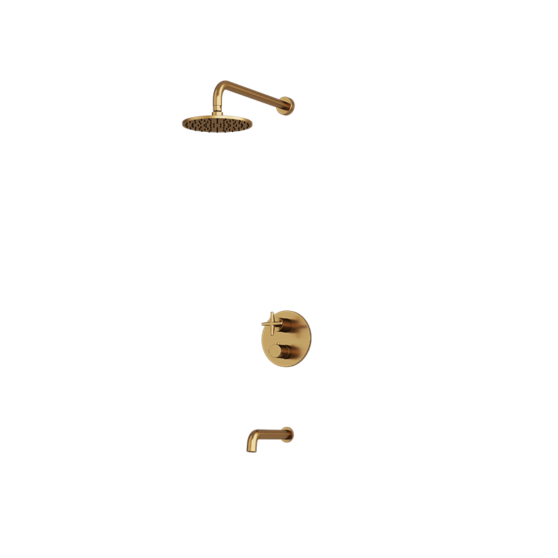 Rubi Lexa Pressure Balanced Shower Kit - Brushed Gold