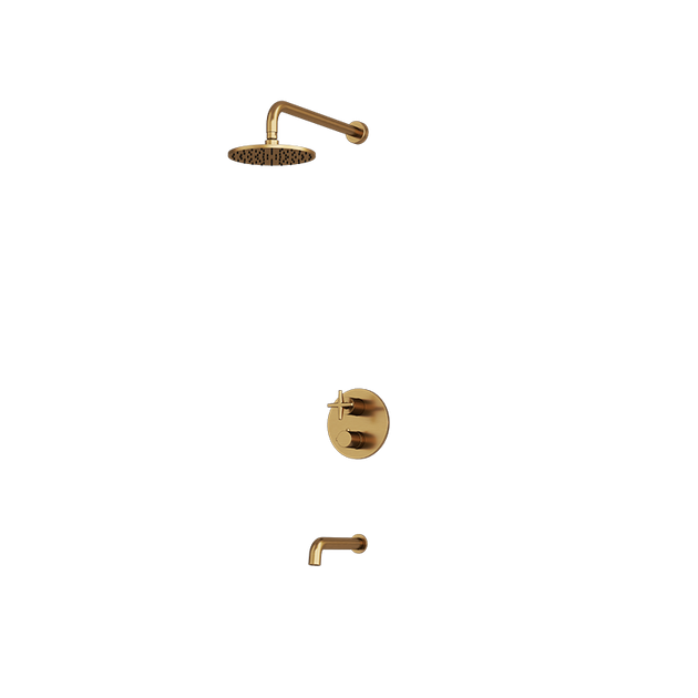 Rubi Lexa Pressure Balanced Shower Kit - Brushed Gold